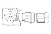 Schneckengetriebemotor 0,12kW 0,52 1/min