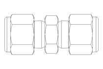 Pipe screw connector 8/8 stainless steel