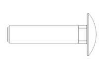 Flachrundschraube M10x45 A2 DIN603