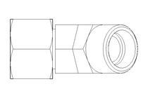 Racor roscado acodado L 15 M22x1,5 St