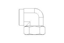 Threaded elbow connector L 42 St ISO8434