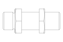 Raccord passe-cloison L 10/10 Niro