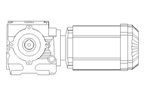 Worm gear motor 0.55kW 50 1/min