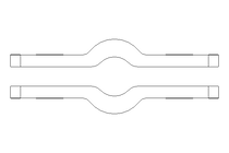 Abraçadeira de tubo DN10 1.4301