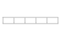 Canaleta grade 60x60x2000 mm