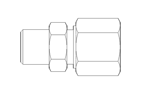 Conector roscado p/ tubos LL 8 R1/8"