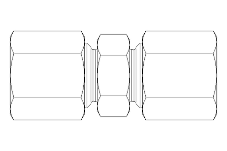 Rohrverschraubung LL 6/6 St-Zn DIN2353