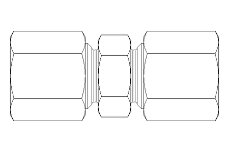 Rohrverschraubung LL 6/6 St-Zn DIN2353