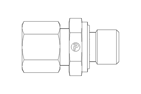 Conector roscado p/ tubos L 8 G1/4"