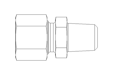 Raccordo a vite per tubo L 10 NPT1/4" A2