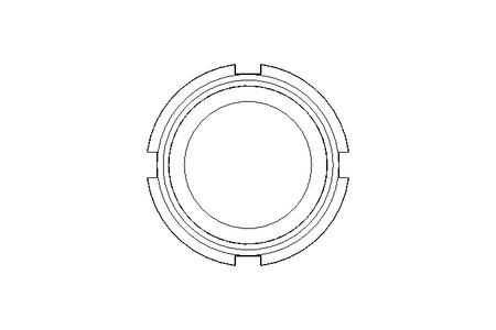 Nutmutter F DN40 1.4301 DIN11851