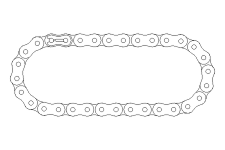 Rollenkette 10B-1 32 Glieder DIN 8187