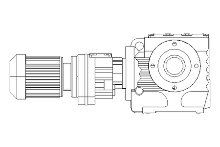 Schneckengetriebemotor 0,12kW 0,52 1/min