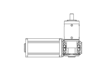 Worm planetary gear motor 0.1kW