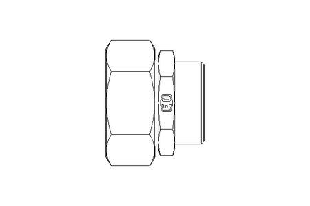 Reducing coupling L 42/35 St-Zn ISO8434