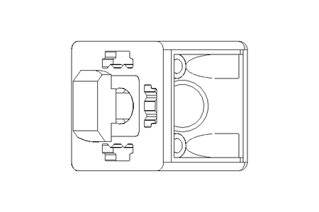 Conector 45° 30x30 para perfil