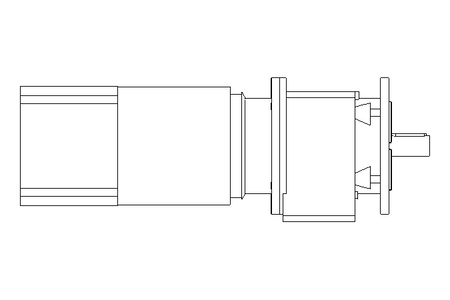 Spur gear motor 2.2kW 92 1/min