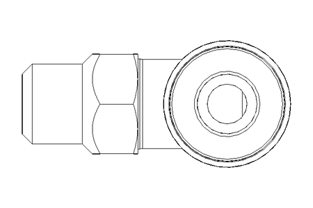 Threaded elbow connector