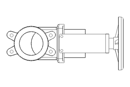 Plattenschieber DN100 PN10 mit Handrad