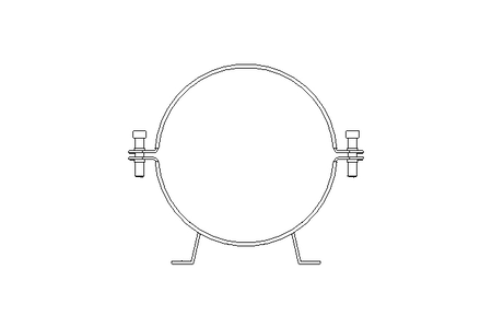 PIPE CLAMP with rubber insert DN200