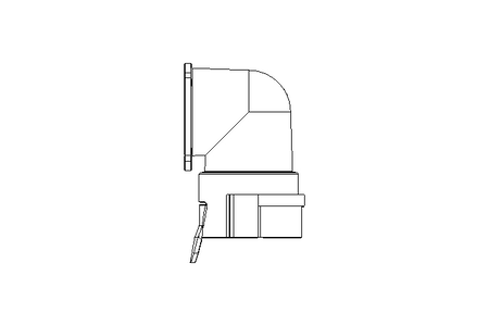 Flanschanschluss einteilig 90Grad Winkel
