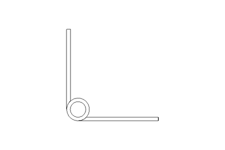 Torsion spring 0.95N/deg D1=25.5 D2=17.5