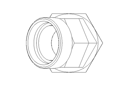 Threaded elbow connector L 42 St ISO8434