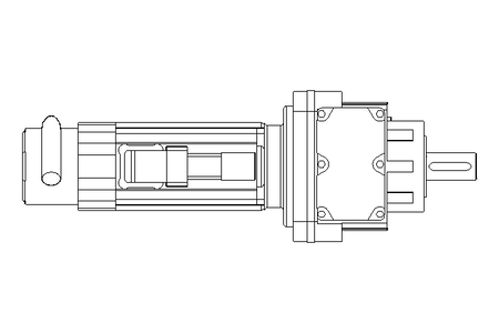 Helical gear servo motor 9.50 Nm