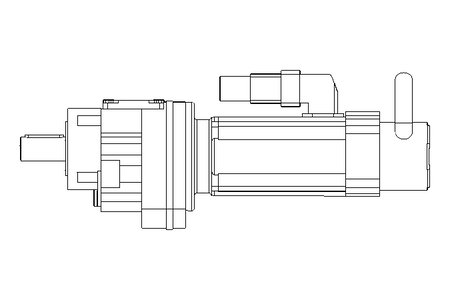 Helical gear servo motor 9.50 Nm