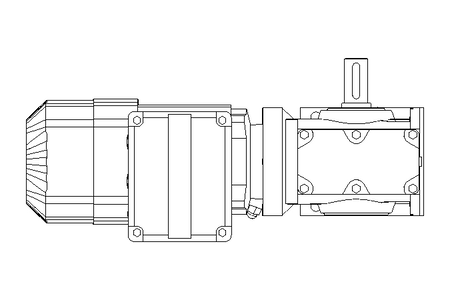 Worm gear motor 0.37kW 25 1/min