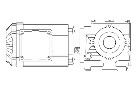 Worm gear motor 0.55kW 50 1/min