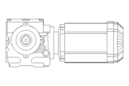 Worm gear motor 0.55kW 50 1/min