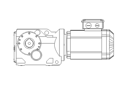 Gear motor 0.55kW 24 1/min