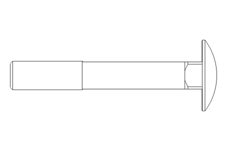 Round head screw M12x80 DIN603