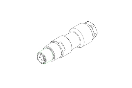 Conector Plug reto M8x1 3-polos 4A