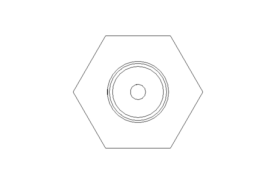 Connecting piece LL 6 M6x1 St-Zn