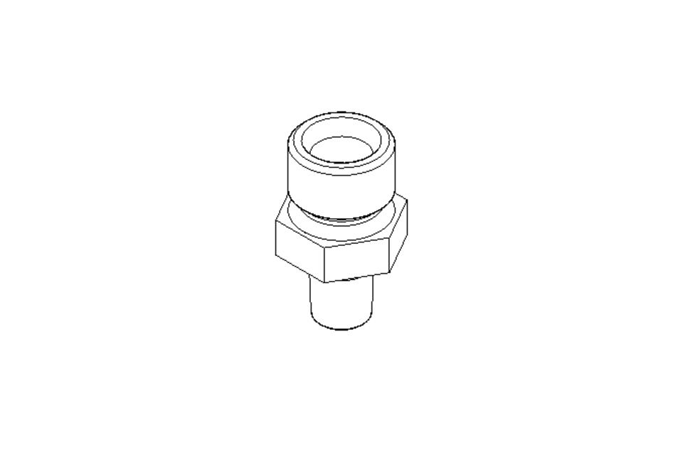 Connecting piece LL 6 M6x1 St-Zn