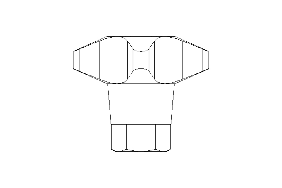 Cross knob E 50X M10