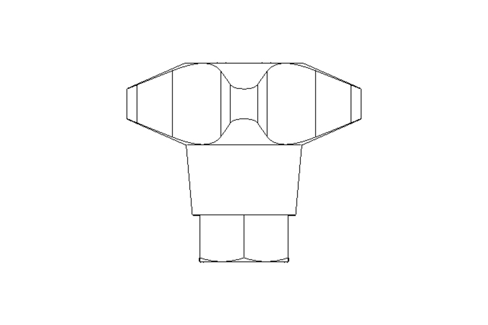 Cross knob E 50X M10