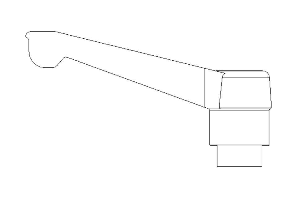 Klemmhebel K M8 Gr.2 verstellbar