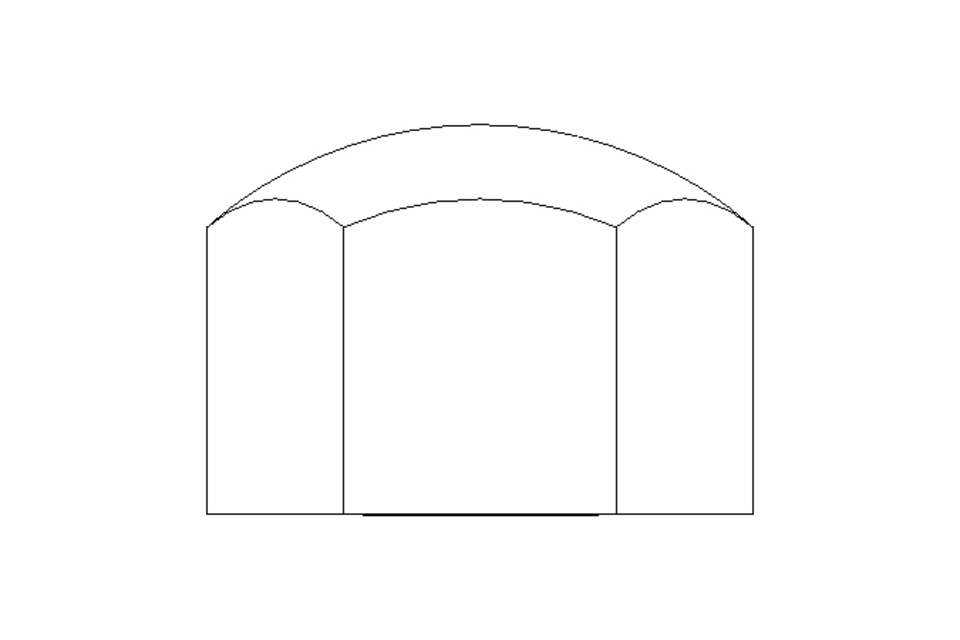 Hexagon cap nut M10 A2 DIN917