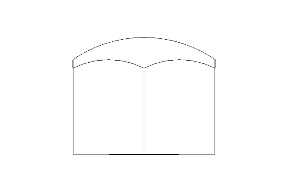 Hexagon cap nut M10 A2 DIN917