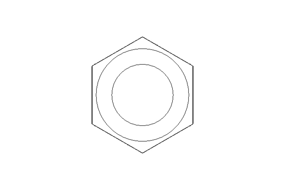 Hexagon nut LH M24x2 St-Zn DIN936