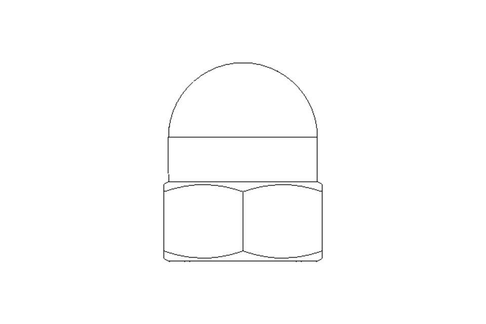 Hexagon cap nut M5 A2 DIN1587