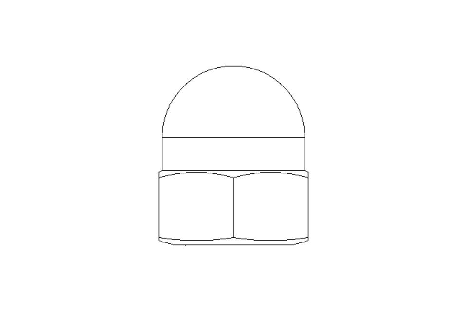 Hexagon cap nut M6 A2 DIN1587