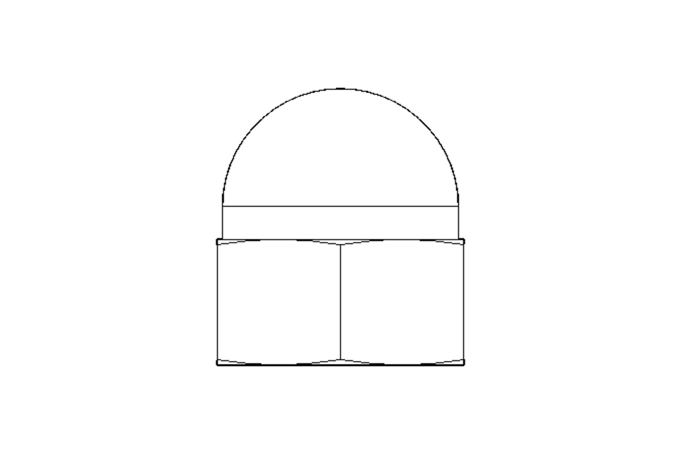 Hexagon cap nut M10 A2 DIN1587