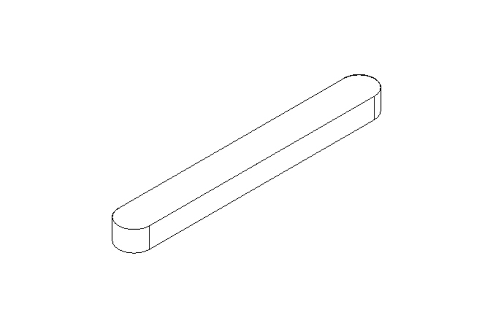 Passfeder DIN6885-1 A 100x12x8 1.0503+CR