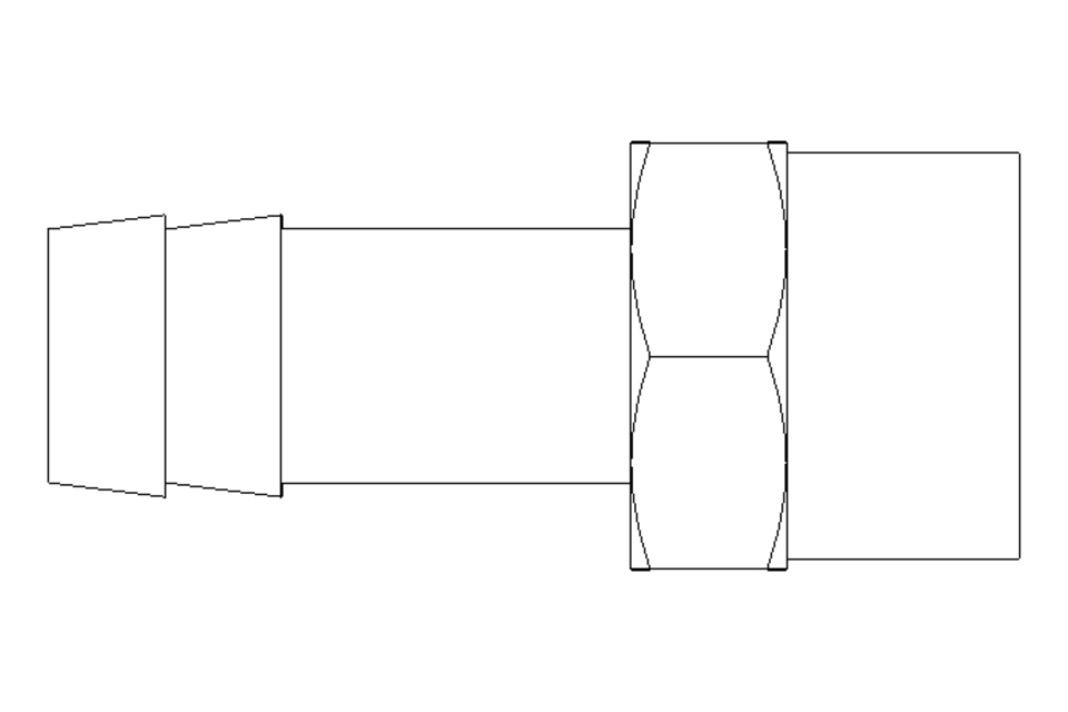 Threaded hose nozzle G1/2