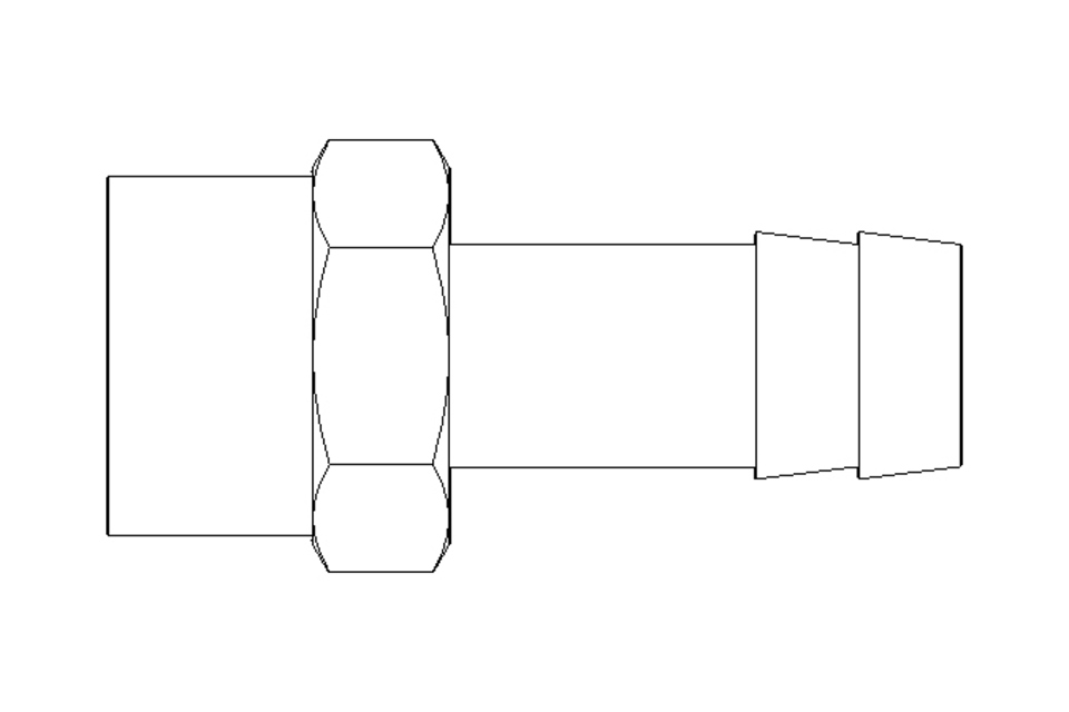 Threaded hose nozzle G1/2