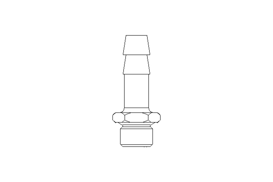 Threaded hose nozzle G1/4